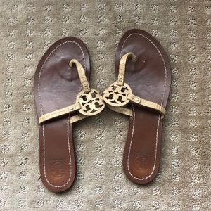 Tory Burch Beige Mini Miller Sandals 8.5